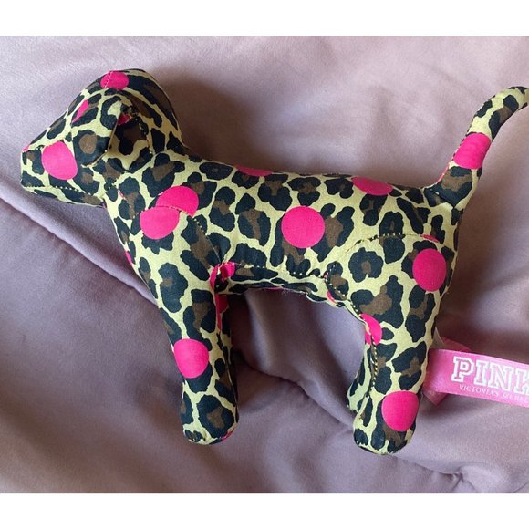 PINK Victoria's Secret Accessories - Victoria's Secret PINK Dog Cheetah Leopard Polka Dot Pattern Cute Decor Girl VS